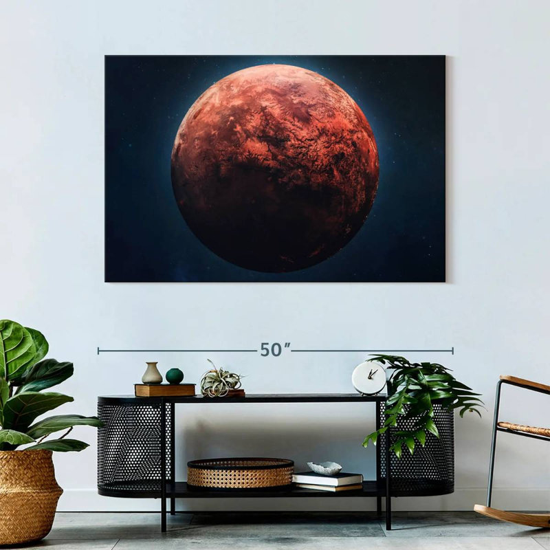Oberle Red Mars Planet, 32" H x 48" W