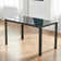 Reiner Glass Top Metal Base Dining Table