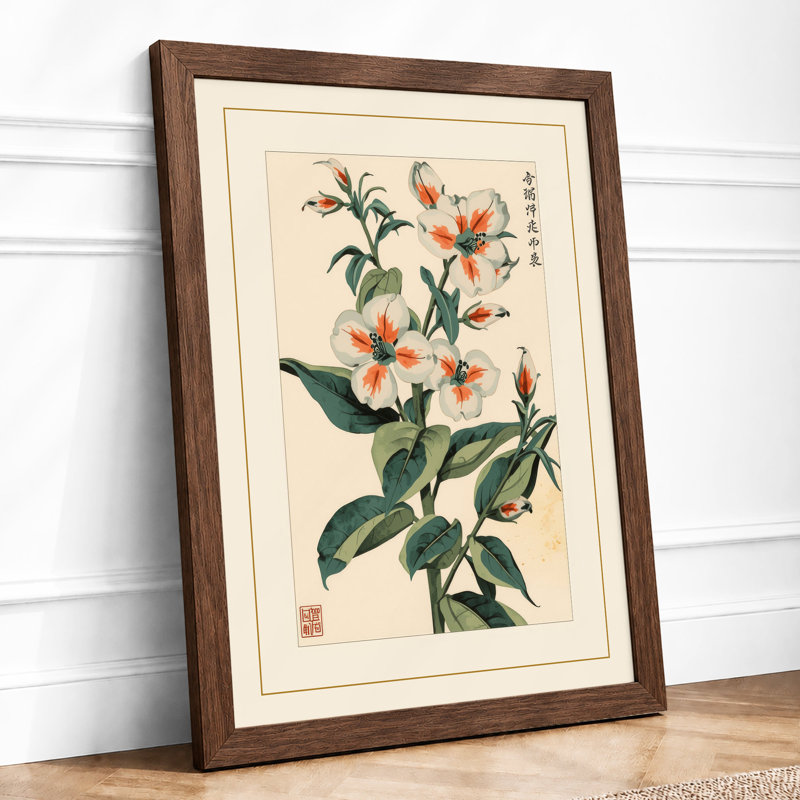 Delicate Study Botanical - Print, A2 - 59.4 x 42.0 cm, Walnut