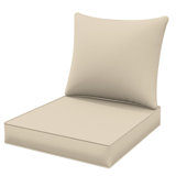 22"W X 24"D Outdoor Deep Seat Cushion Set Outdoor Seat/Back Cushion
