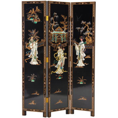 Camren 48" W x 72" H 3 - Panel Folding Room Divider