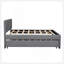 Lit plateforme double tapissier avec lit gigogne