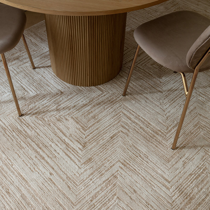 Bezore Geo Beige Area Rug, Rectangle 120 x 160 cm