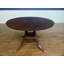 Round Walnut Extendable Pedestal Dining Table
