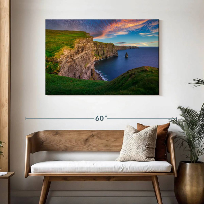 Ravi Cliffs Of Moher At Sunset, 30" H x 45" W