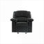 Fauteuil inclinable souple, fauteuil inclinable 1 pièce, fauteuil oscillant, cuir reconstitué noir