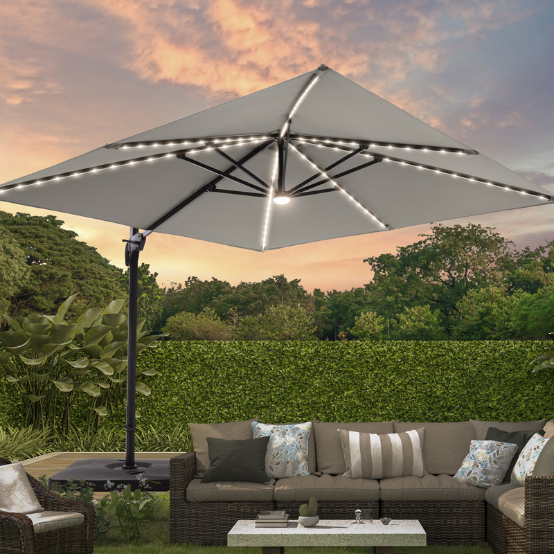Parasol en porte-à-faux 120 po Lemay, Vert trèfle