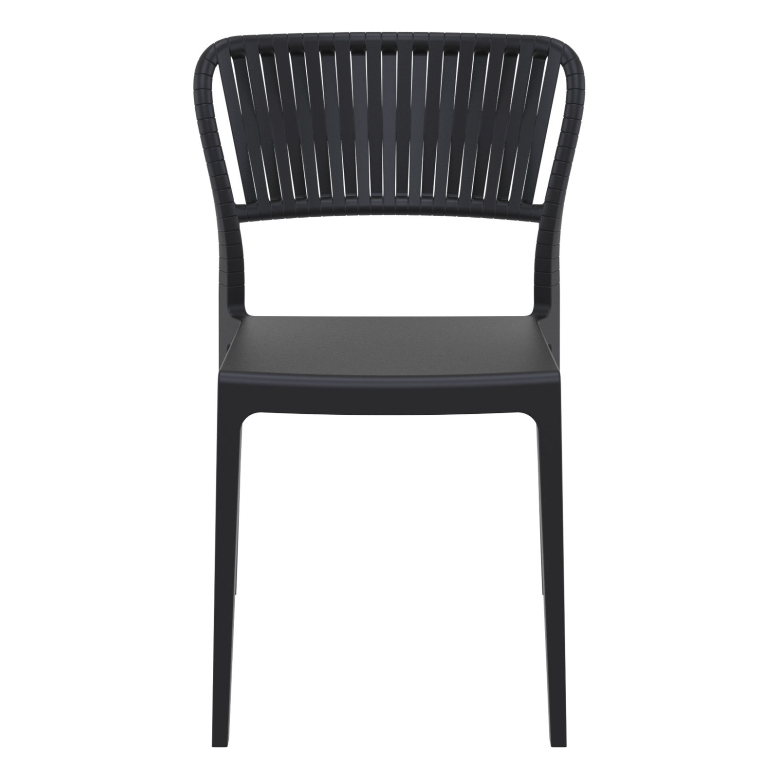 Newport Outdoor Stacking Dining Armchair, Black