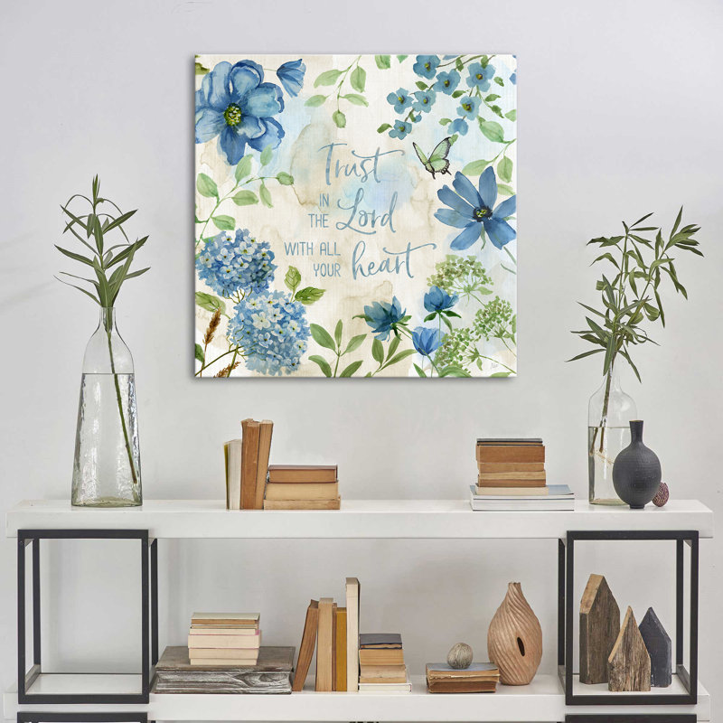 "Garden Blooms I" par Nan, reproduction sur toile, H 24 po x l 24 po x P 1,5 po