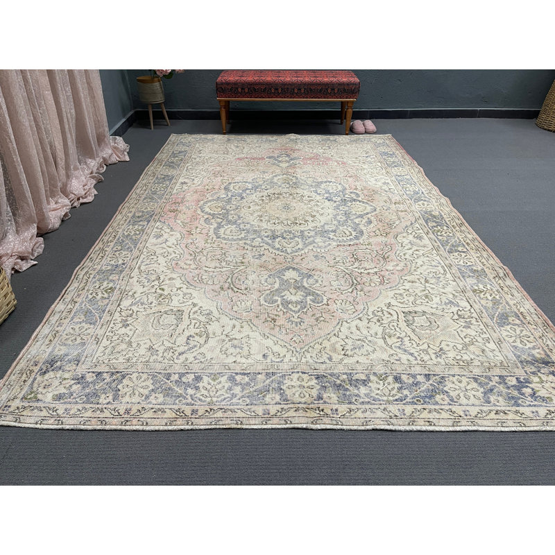 Tapis beige rétro 78,7 x 120,5 pouces