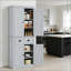Grande armoire de rangement autoportante avec tablettes réglables et portes magnétiques, parfaite pour la cuisine, le vestibule et l'organisation à la maison-2001720441