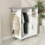Chariot à repasser avec planche à repasser roulante, armoire à repasser polyvalente avec roues, solution de repassage compacte pour la salle de lavage, la chambre à coucher, le vestiaire