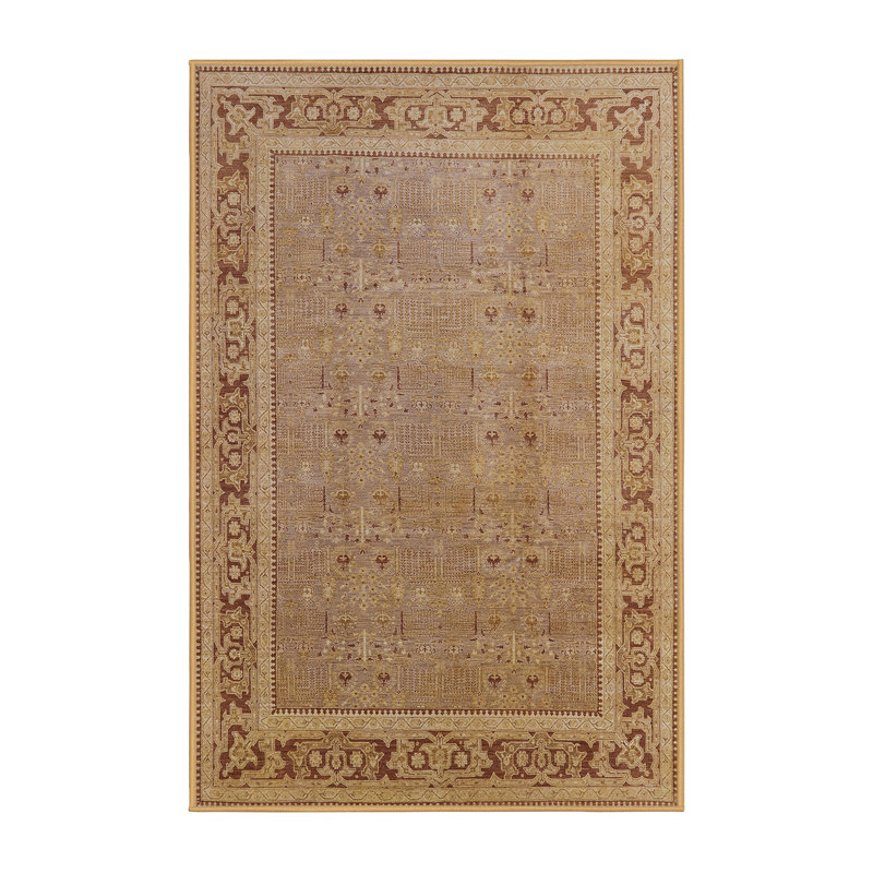 Tapis oriental brun clair / brun, Rectangle 5 pi x 7 pi