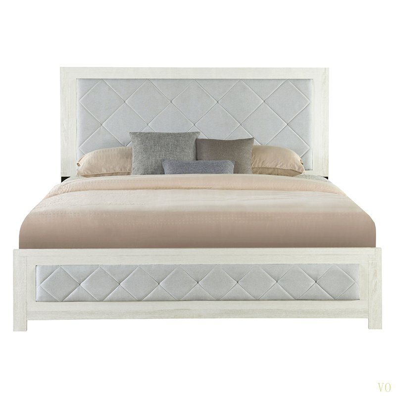 Mobilier de chambre à coucher moderne en bois à tête de lit capitonnée 1pc