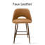 Tabouret de comptoir rembourré H 26 po Berneta-1152432448-1186250879