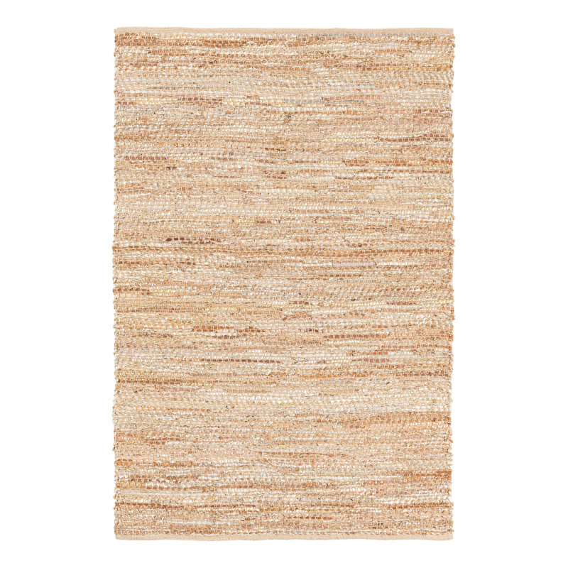 Leather Metallic Jute Indoor Rug, Rectangle 4'1" x 6'1"