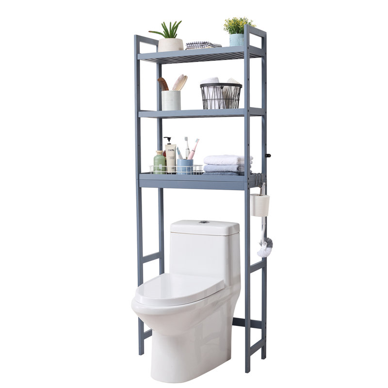 Étagère de salle de bain à 3 niveaux, Gris