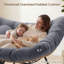 Chaise berçante d'extérieur / d'intérieur pour 2 personnes avec coussin épais-1257299512