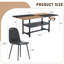 Table de salle à manger avec rangement au milieu des pieds de la table, jumelée à 8 chaises avec coussins arrondis-726213993