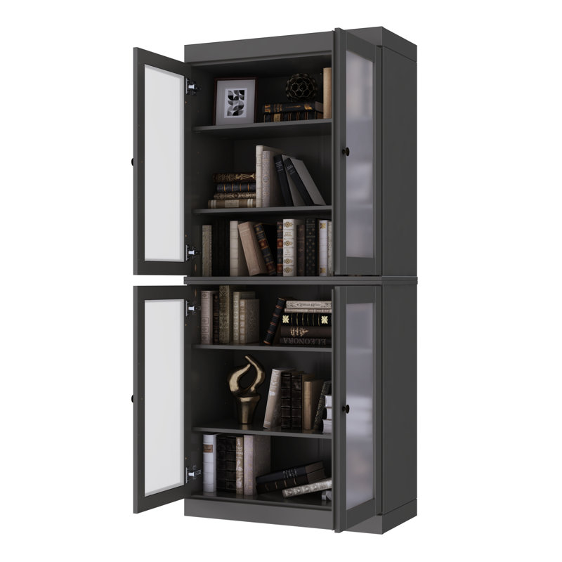 Bibliothèque à 6 tablettes Uriyah, Gris