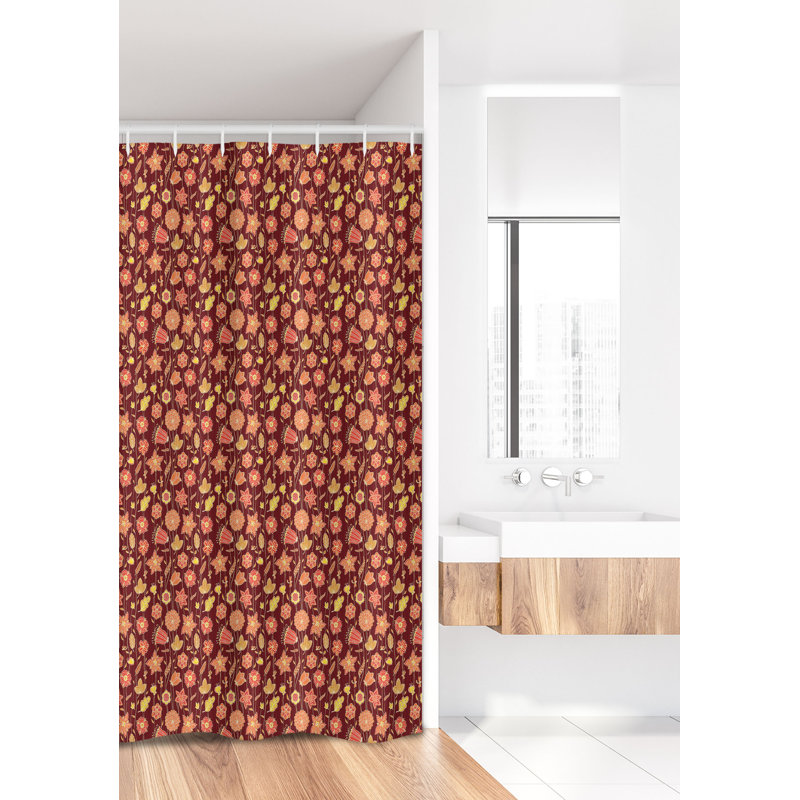 Shower Curtain with Hooks Included, 72"H x 36"W