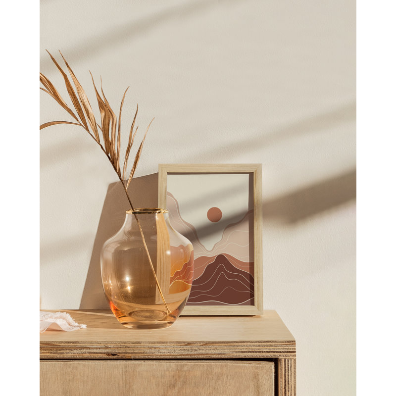 Solid Wood Picture Frame with Glass, 4" W x 6" H, Beige