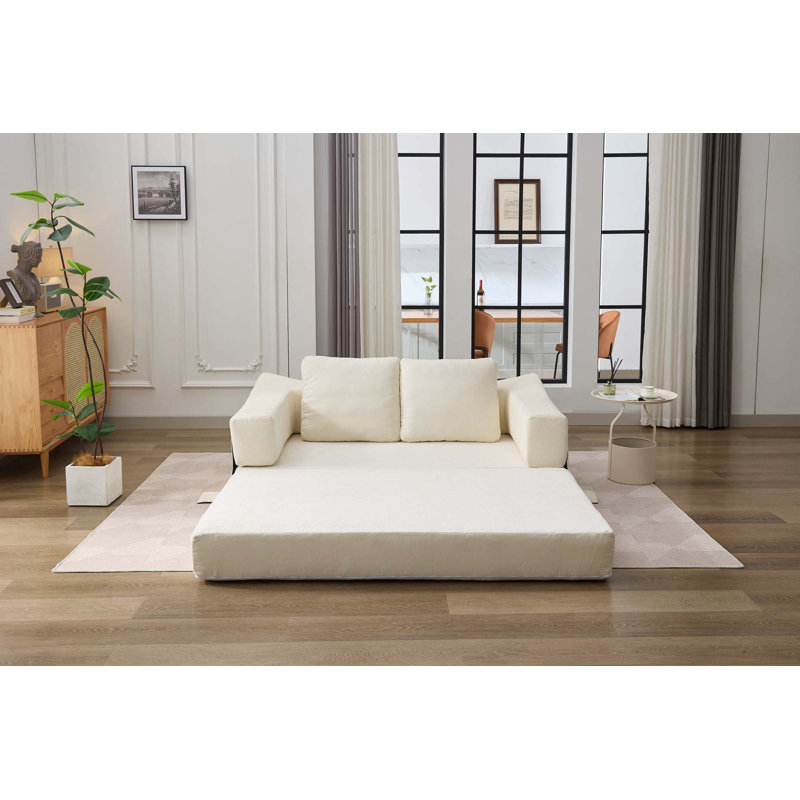 Canapé-lit pliable Minimalist, Blanc