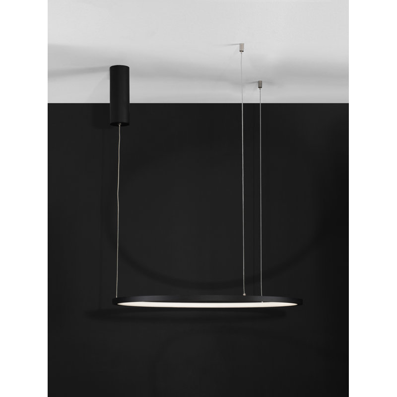 1 - Light Black LED Cylinder Pendant