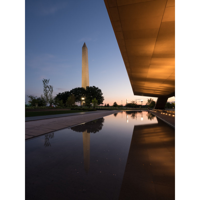 African American Museum At Dusk Print by Steven Heap, Black Framed Paper, 21.2" H x 17.2" W