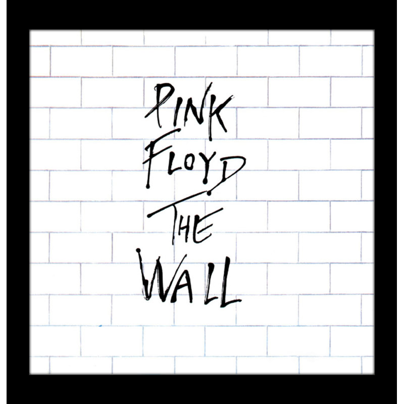 Pink Floyd - The Wall 12x12 Under Plexi, affiche encadrée