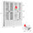 78.7"H Pantry Cabinet With 4 Glass Doors , 8 Drawers & LED Lighting