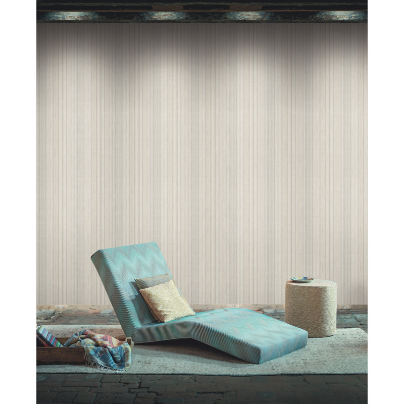 Striped Sunset 39.3' L x 21.6" W Wallpaper Roll, Beige