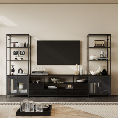 Entertainment Center With Frame And Open Shelves by Latitude Run