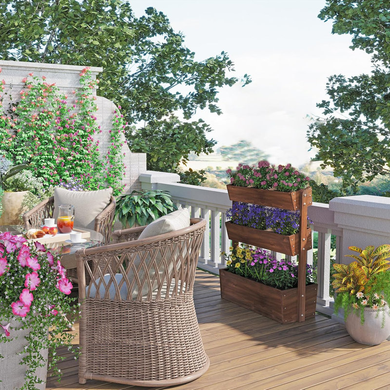 Support pour jardinière à 3 niveaux