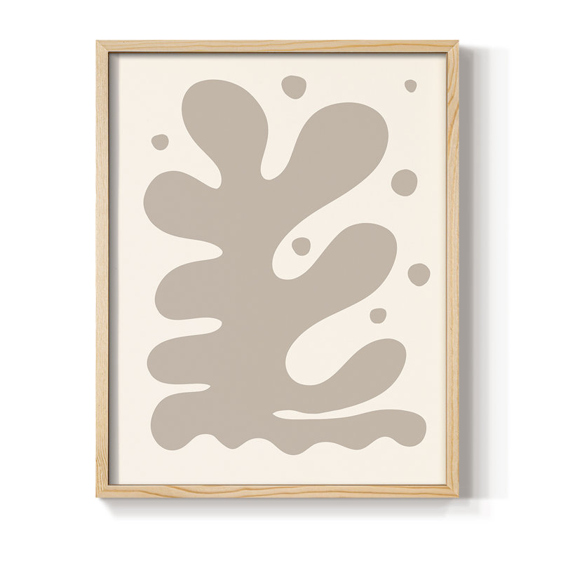 Matisse CCLV, reproduction d'art encadrée - bois massif, Naturel, H 11 po x l 9 po