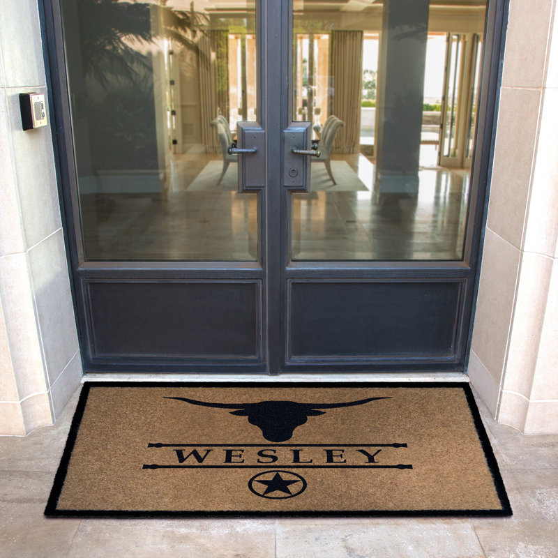 Samantha Non-Slip Outdoor Doormat, Tan, Yes