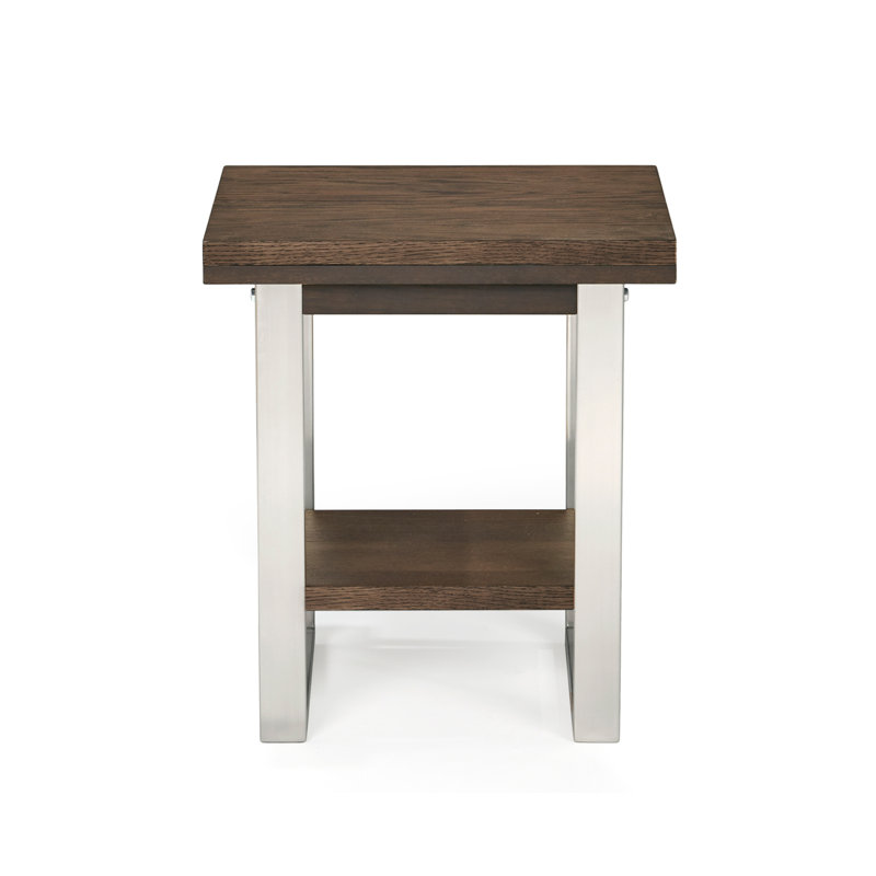 Bettye Solid Wood Sled End Table