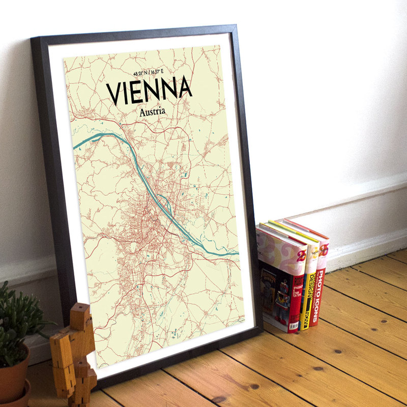 Vienna - No Frame Print, 60.2 cm H x 27.9 cm W x 0.1 cm D