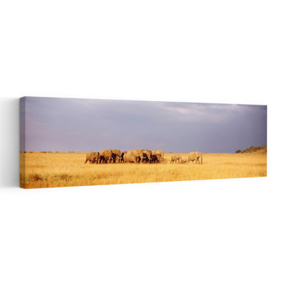 «Elephant Herd, Maasai Mara, Kenya», art éléphant contemporain, paysage, nature