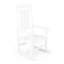 Fauteuil à bascule blanc - fabriqué avec du bois d'œuvre de couleur classique qui rehausse la beauté extérieure