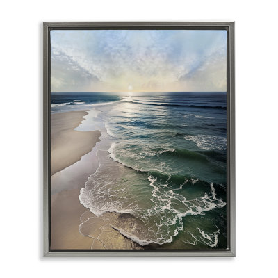Tranquil Shoreline with Soft Light Floating Frame, design by Mike Calascibetta