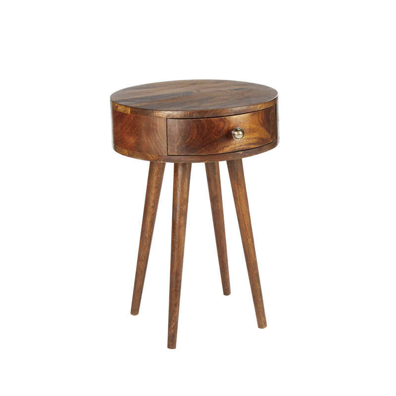 Binns Solid Wood End Table, Brown
