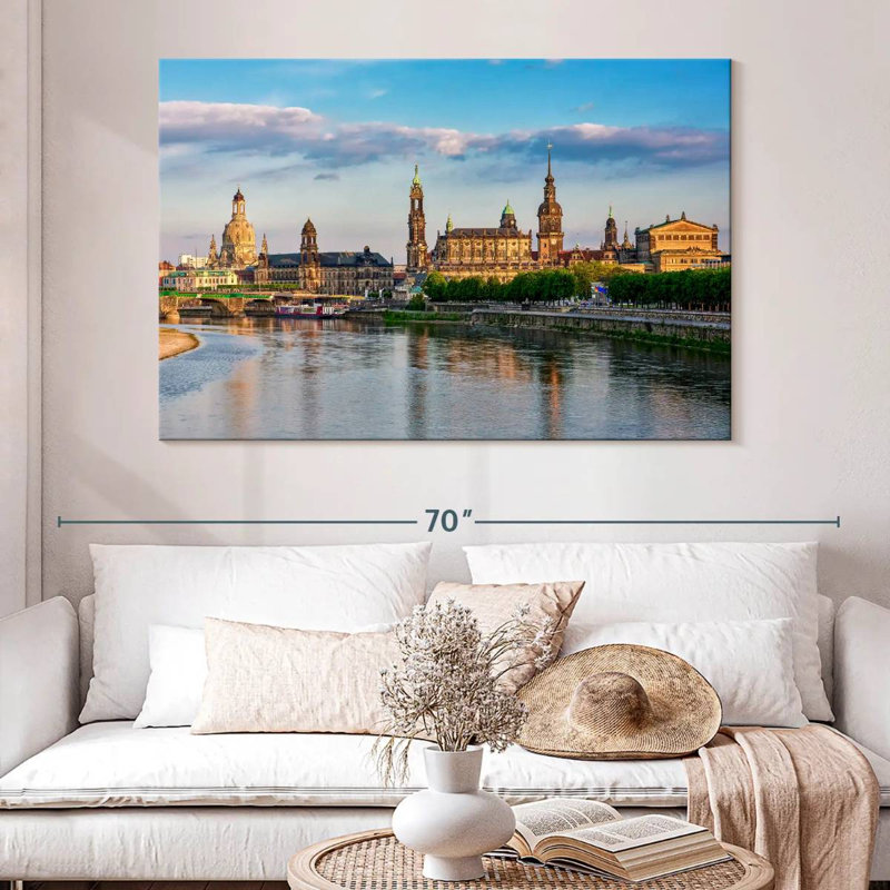 Marchelle, Dresde, paysage urbain, H 34 po x l 51 po