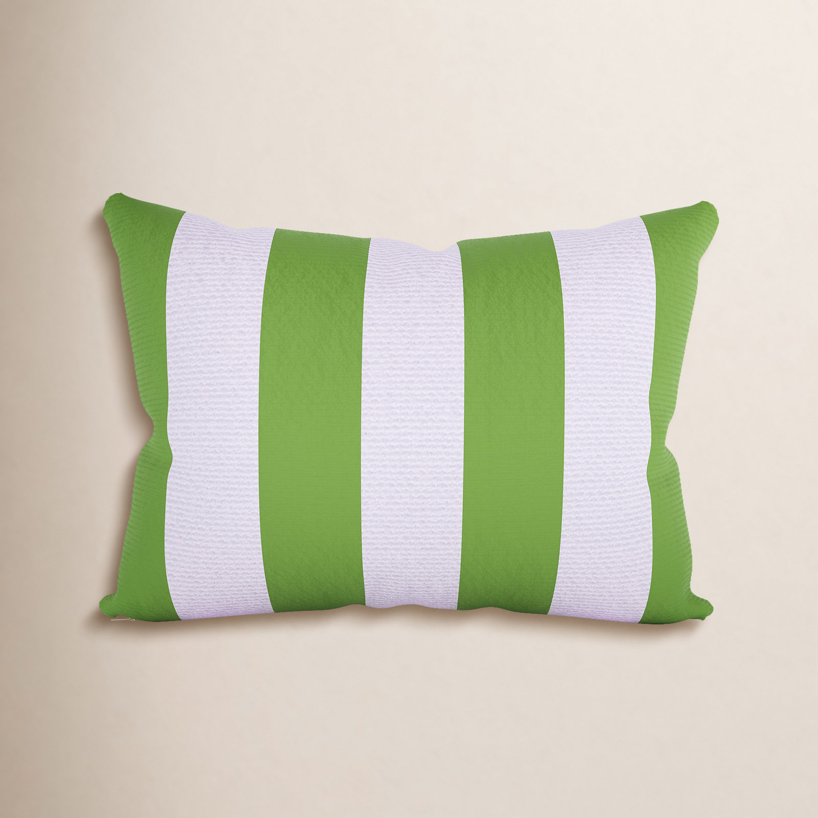 Amala 20" x 3" Sunbrella® Throw Pillow, Refuge Garden Striped Sunbrella®