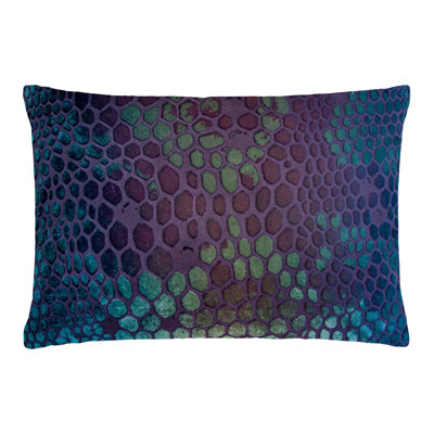 Snakeskin Lumbar Velvet Pillow Cover & Insert