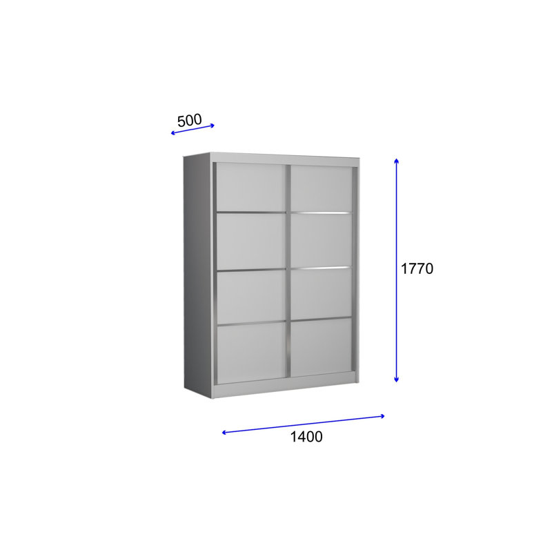 Berend 2 Door Manufactured Wood Wardrobe