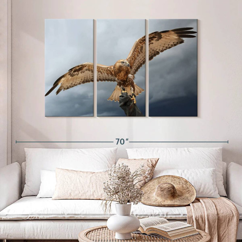 Brampt Falcon On Gauntlet, 32" H x 50" W