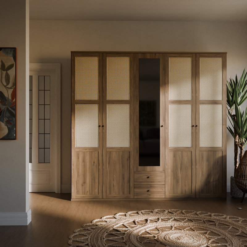 5 Door Manufactured Wood Wardrobe