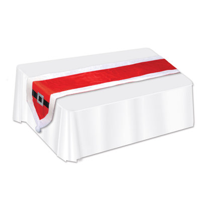 Christmas Santa Suit Fabric Table Runner