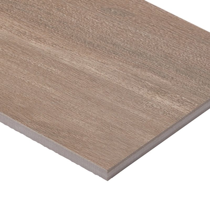 Tuile de mur et de plancher en bois de porcelaine 8 po x 47 po Basswood, Noyer